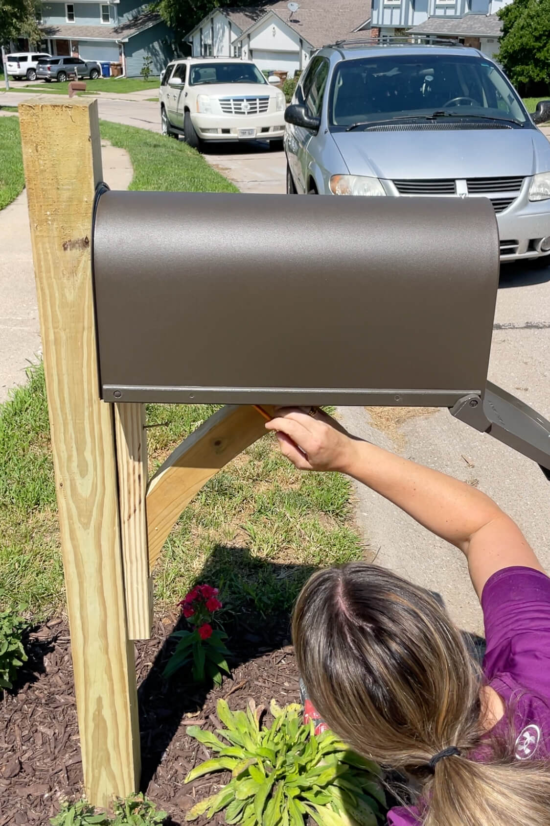 Mounting a mailbox outside.
